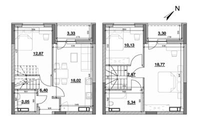 Двухуровневая 83.88 м² в ЖК OK`LAND от 29 414 грн/м², Киев