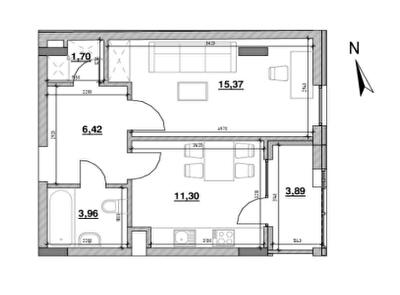 1-комнатная 42.64 м² в ЖК Велика Британія от 31 198 грн/м², Львов