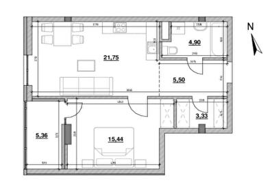 1-комнатная 56.28 м² в ЖК Велика Британія от 35 865 грн/м², Львов