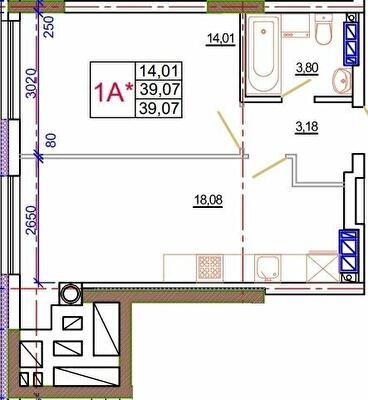 1-комнатная 39.07 м² в ЖК Благород от 22 500 грн/м², с. Крюковщина