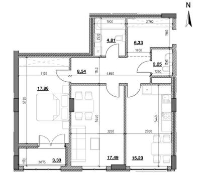 2-комнатная 75.84 м² в ЖК Голоські кручі от 28 600 грн/м², Львов