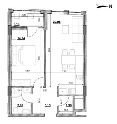 1-комнатная 50.42 м² в ЖК Голоські кручі от 33 524 грн/м², Львов