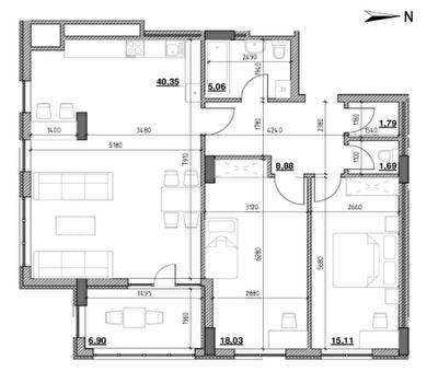 2-комнатная 97.81 м² в ЖК Голоські кручі от 28 410 грн/м², Львов