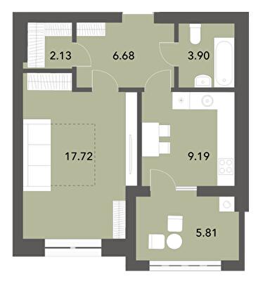 1-кімнатна 45.6 м² в ЖК Софіївські Липки від 26 000 грн/м², с. Софіївська Борщагівка