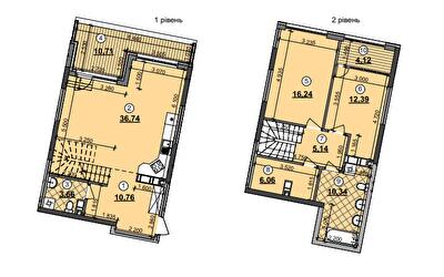 Двухуровневая 108.66 м² в ЖК Great от 31 365 грн/м², Киев