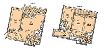 Двухуровневая 163.4 м² в ЖК Great от 28 528 грн/м², Киев
