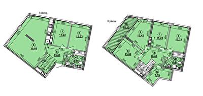 Двухуровневая 168.56 м² в ЖК Great от 27 988 грн/м², Киев