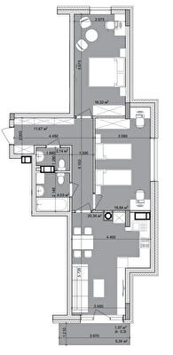 2-кімнатна 72.71 м² в ЖК Basa city від 29 000 грн/м², с. Ходосівка