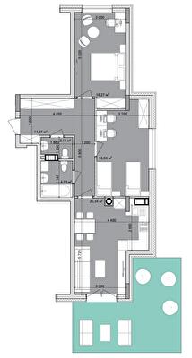 2-кімнатна 73.91 м² в ЖК Basa city від 29 000 грн/м², с. Ходосівка