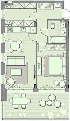 1-кімнатна 64.6 м² в ЖК Luxberry lakes & forest від 33 600 грн/м², смт Козин