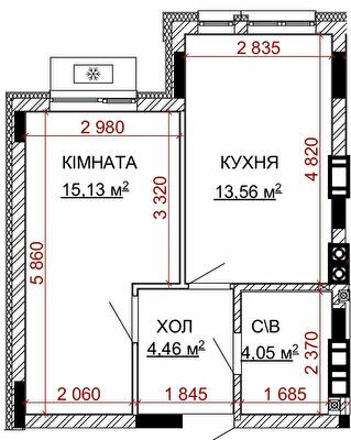 1-кімнатна 37.2 м² в ЖК Найкращий квартал-2 від 27 100 грн/м², смт Гостомель