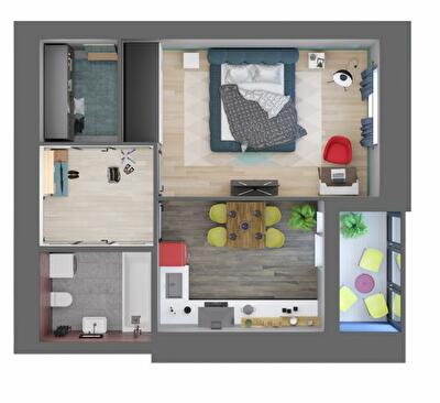 1-кімнатна 39.27 м² в ЖК Green Life-3 від 27 950 грн/м², м. Ірпінь