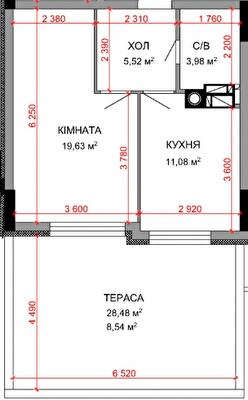 1-кімнатна 48.75 м² в ЖК Royal Park від 33 750 грн/м², м. Ірпінь