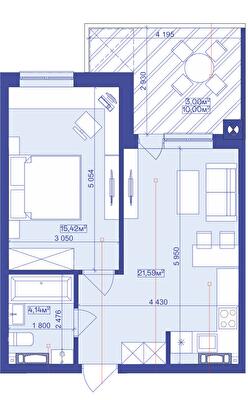 1-кімнатна 45.4 м² в ЖК Utlandia від 39 200 грн/м², м. Ірпінь