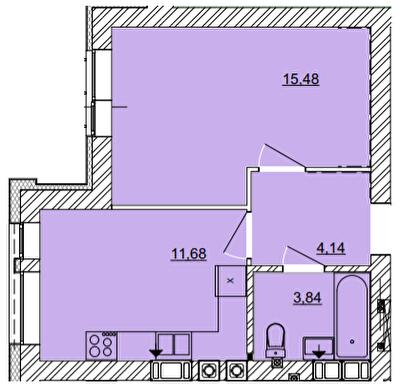 1-кімнатна 35.14 м² в ЖК Найкращий квартал від 26 100 грн/м², м. Ірпінь