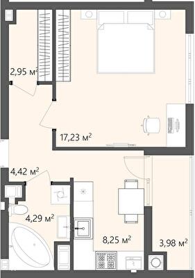 1-кімнатна 41.12 м² в ЖК GREENHOUSE CITY від 14 600 грн/м², м. Городок