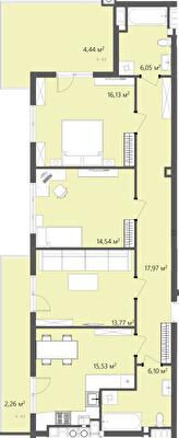 3-кімнатна 96.79 м² в ЖК GREENHOUSE CITY від 17 250 грн/м², м. Городок