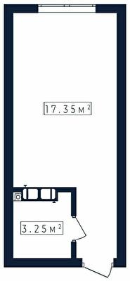 1-комнатная 20.6 м² в ЖК Everton от 23 350 грн/м², с. Софиевская Борщаговка