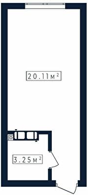 1-комнатная 23.36 м² в ЖК Everton от 23 350 грн/м², с. Софиевская Борщаговка