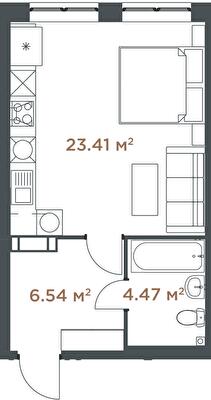 1-кімнатна 34.42 м² в ЖК Central Hills від 39 549 грн/м², Київ