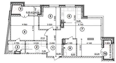 3-комнатная 108.82 м² в ЖК Crystal Park Tower от 52 000 грн/м², Киев