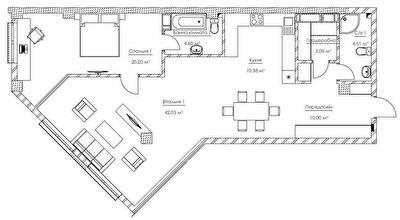 2-комнатная 94.82 м² в ЖК Franklin Concept House от 55 701 грн/м², Киев