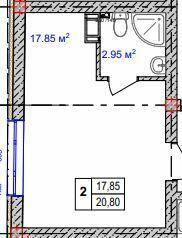 1-комнатная 20.8 м² в ЖК MANCHESTER PARK от 22 700 грн/м², Киев