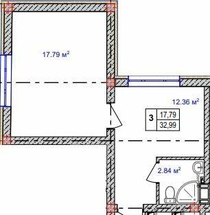 1-комнатная 32.99 м² в ЖК MANCHESTER PARK от 22 700 грн/м², Киев