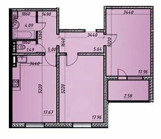 2-кімнатна 72.39 м² в ЖК Navigator 2 від 23 000 грн/м², Київ