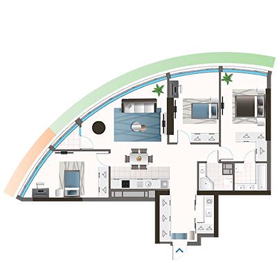 3-комнатная 117.5 м² в ЖК Oasis от 43 000 грн/м², Киев