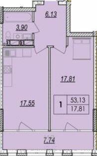 1-кімнатна 53.13 м² в ЖК Olympic Park від 27 500 грн/м², Київ
