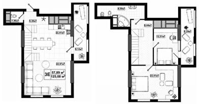 Дворівнева 125.08 м² в ЖК UNO City House від 37 300 грн/м², Київ