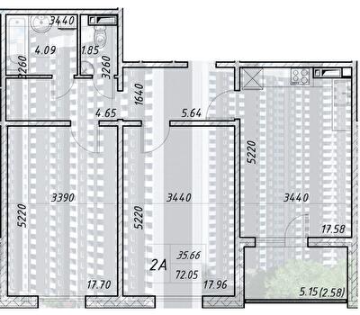 2-кімнатна 72.04 м² в ЖК Деснянський від 22 000 грн/м², Київ