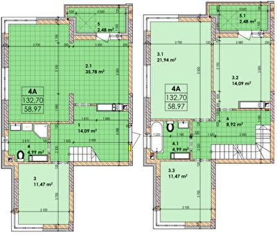 Двухуровневая 132.7 м² в ЖК Дніпровська Мрія от 24 000 грн/м², Киев
