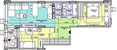 2-комнатная 57.15 м² в ЖК Комфорт Таун от 45 700 грн/м², Киев