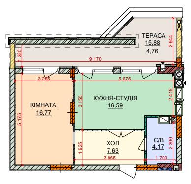 1-комнатная 49.92 м² в ЖК Лесная сказка 2 от 31 000 грн/м², Киев