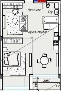 1-кімнатна 56.35 м² в ЖК ITown від 37 950 грн/м², Одеса