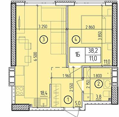 1-кімнатна 38.9 м² в ЖК Manhattan від 29 800 грн/м², Одеса