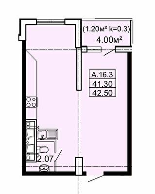 1-кімнатна 42.5 м² в ЖК Акрополь від 31 800 грн/м², Одеса