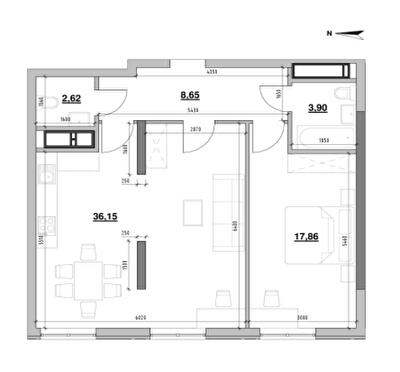 1-кімнатна 68.97 м² в ЖК Nordica Residence від 66 093 грн/м², Київ