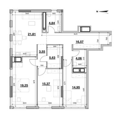 3-кімнатна 106.03 м² в ЖК Nordica Residence від 62 297 грн/м², Київ