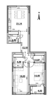 2-кімнатна 79.79 м² в ЖК Nordica Residence від 53 455 грн/м², Київ