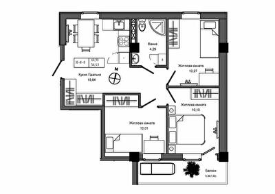 3-кімнатна 60.9 м² в ЖМ ARTVILLE від 23 200 грн/м², смт Авангард