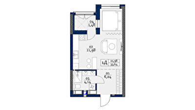 1-кімнатна 33.64 м² в ЖК POLARIS Home&Plaza від 42 118 грн/м², Київ