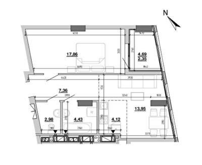 2-комнатная 53.05 м² в ЖК Містечко Підзамче от 28 159 грн/м², Львов