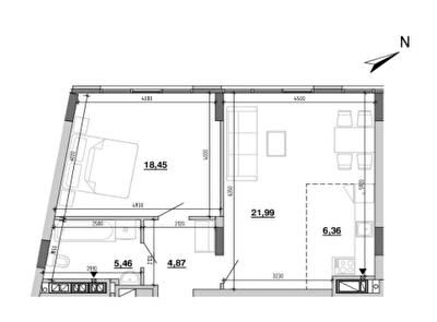 2-комнатная 57.13 м² в ЖК Містечко Підзамче от 27 260 грн/м², Львов