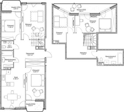 Дворівнева 140.37 м² в ЖК O2 Residence від 28 743 грн/м², Київ