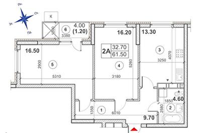 2-кімнатна 61.5 м² в ЖК Кирилівський Гай від 35 329 грн/м², Київ