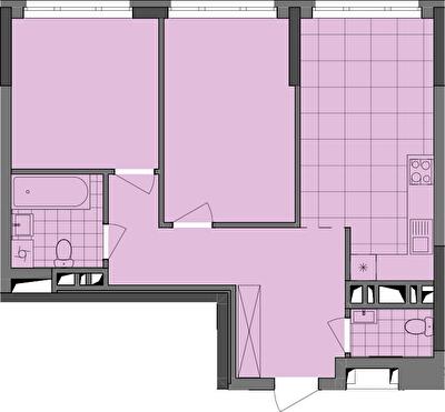 2-кімнатна 62.26 м² в ЖК Dibrova Park від 24 003 грн/м², Київ