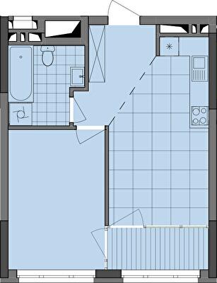 1-кімнатна 45 м² в ЖК Dibrova Park від 29 193 грн/м², Київ